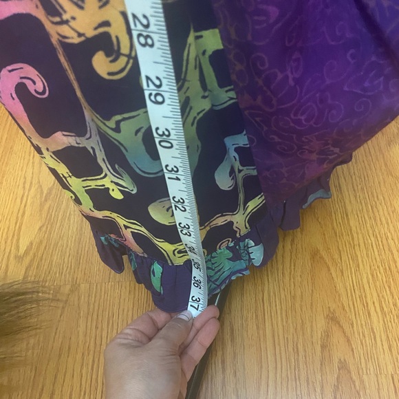 Vintage Tropical Reggae Maxi Skirt with adjustable Ruffles - Picture 9 of 12